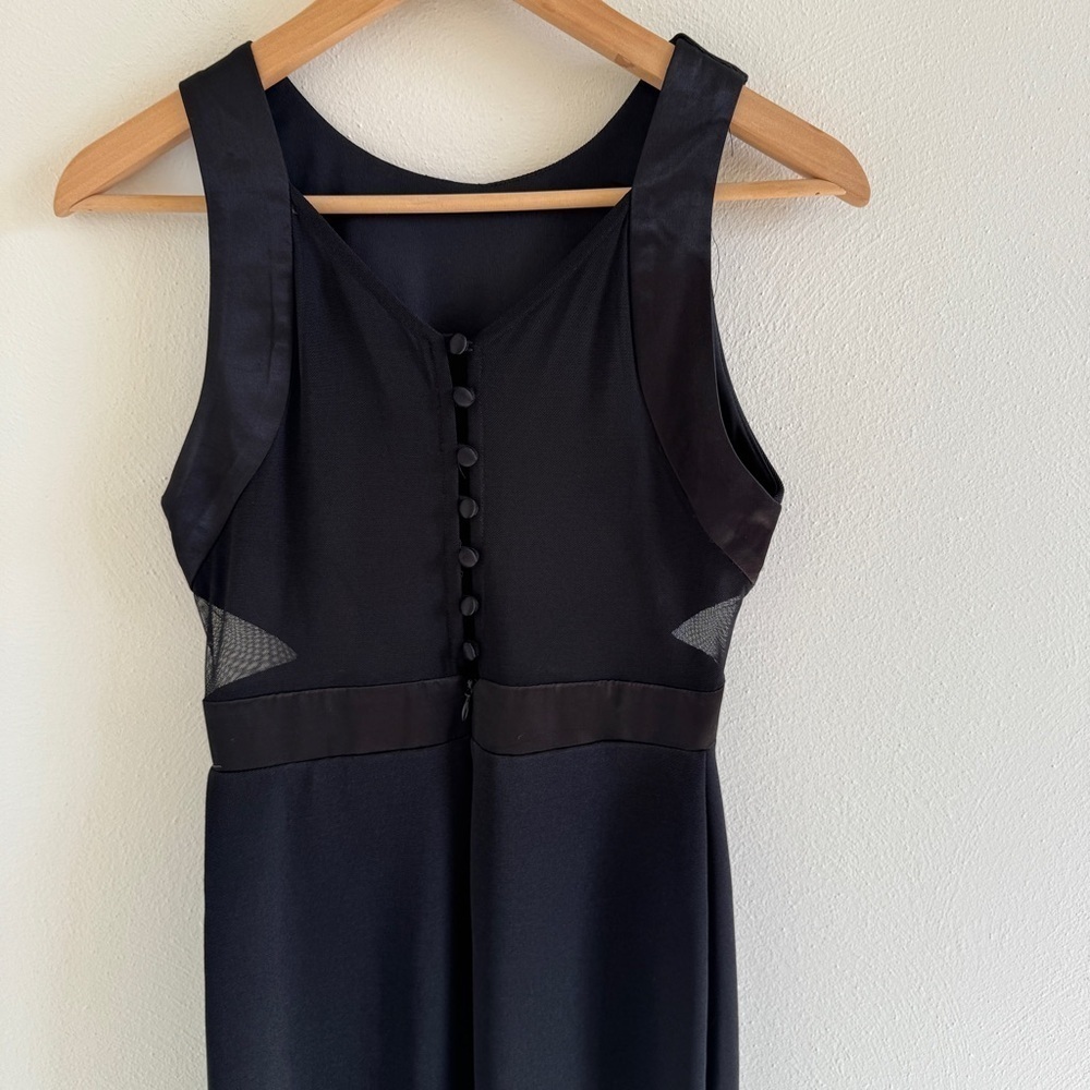 Black vintage dress with mesh cut outs - Picture 6 of 15